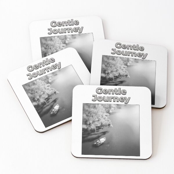 Item preview, Gentle Journey – Black and White River Scene designed and sold by Michael van der Hoorn.