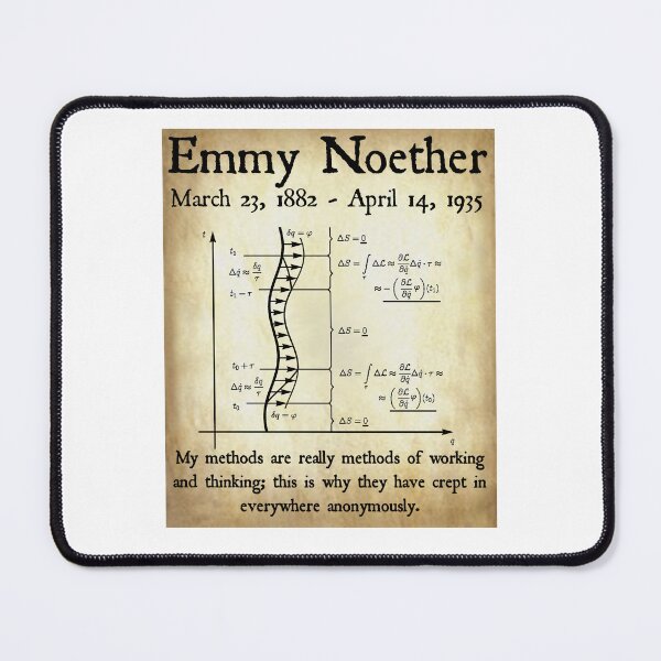 Item preview, Nerdy Vintage Emmy Noether My Methods Are Really Methods of Working and Thinking Math Science Teacher Black Text Parchment designed and sold by MathWare MathClips.