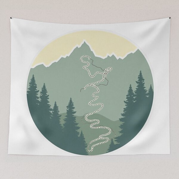 Item preview, Colorado MTB Trail Art | Minimal Trail Map Graphic designed and sold by Katedesignz.