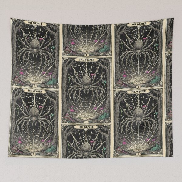 Item preview, The Weaver (I) - Gothic Spider Tarot Card Dark CottageCore designed and sold by Designs-R-Fine.