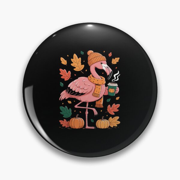 Item preview, Flamingos Wearing Sweater Coffee Thanksgiving Autumn Lover designed and sold by AmparoBoyle.