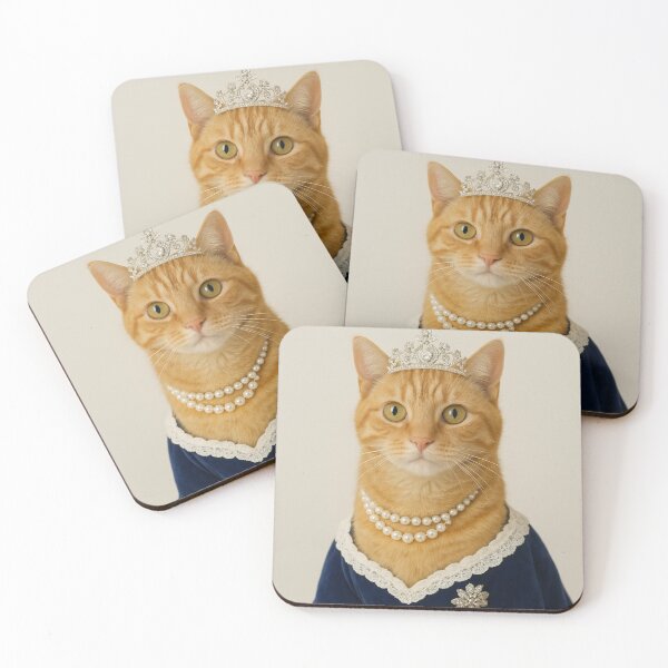 Item preview, Princess of Wales Cat Portrait – Victorian Aristocrat Feline Art designed and sold by flowerpower999.