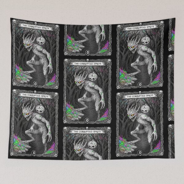 Item preview, The Corrupted Sprite (0) - Gothic Creature Tarot Card Dark CottageCore designed and sold by Designs-R-Fine.