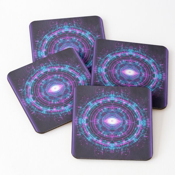 Item preview, Neo-Tokyo Tarot Card Back - Cyberpunk Neon Sacred Geometry designed and sold by Designs-R-Fine.