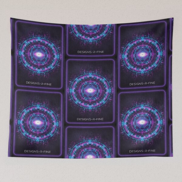 Item preview, Neo-Tokyo Tarot Card Back - Cyberpunk Neon Sacred Geometry designed and sold by Designs-R-Fine.