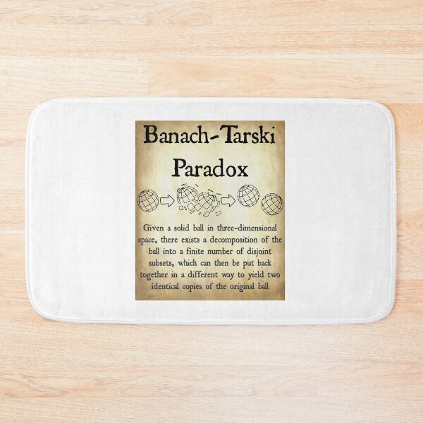Item preview, Nerdy Vintage Banach-Tarski Paradox Math Science Teacher Black Text Parchment designed and sold by MathWare MathClips.