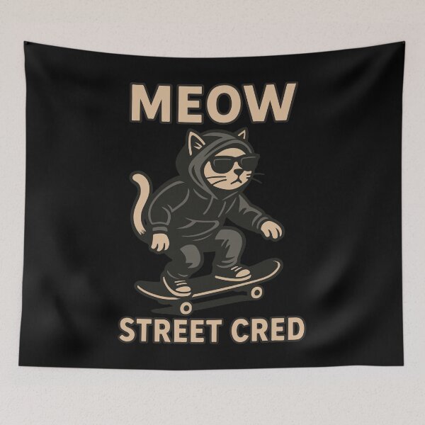 Item preview, Cat Funny Streetwear Meow Street Cred | Marmalade "Mellow" Max designed and sold by SillyPawsStudio.