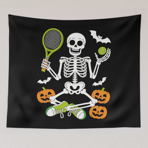 Item preview, Skeleton Playing Tennis Halloween  Funny Sport  designed and sold by ScottieBode.