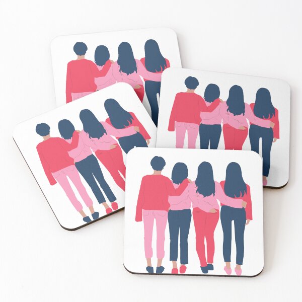 Item preview, Four Friends Minimalist Illustration - Squad Goals Unity Graphic designed and sold by GenZFashion000.