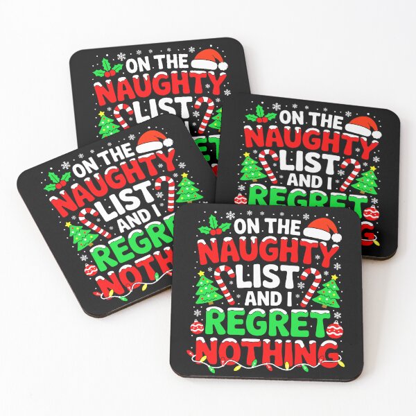 Item preview, On The Naughty List and Regret Nothing Christmas designed and sold by KarimSoCute.