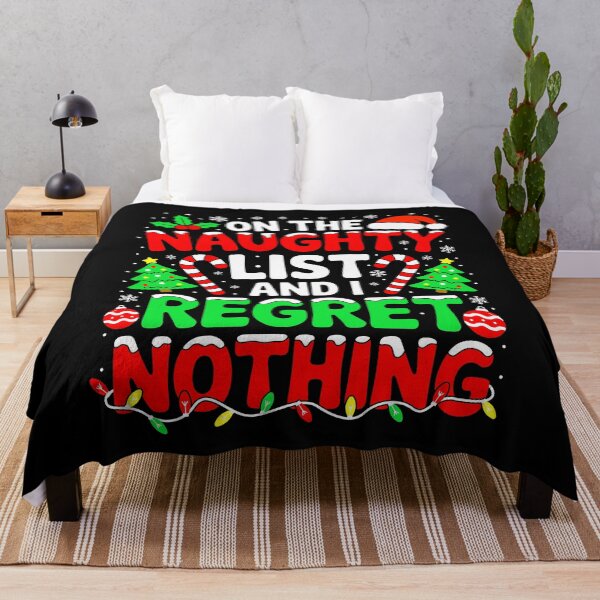 Item preview, On The Naughty List and Regret Nothing Christmas designed and sold by KarimSoCute.