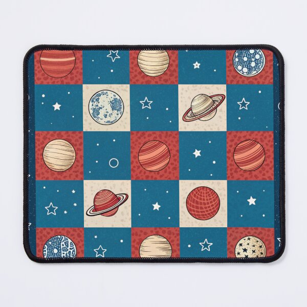 Item preview, CHECKS AND PLANETS PATTERN designed and sold by Fabrifrank.