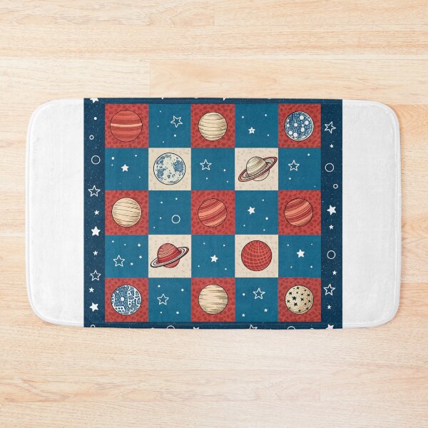 Item preview, CHECKS AND PLANETS PATTERN designed and sold by Fabrifrank.