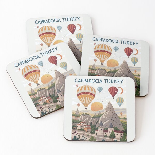 Item preview, Cappadocia Hot Air Balloon Landscape – Dreamy Turkish Travel Art designed and sold by Witsprings.