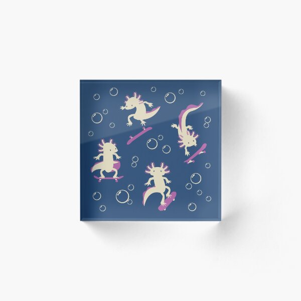 To the Maxolotl - Blue & Violet Acrylic Block