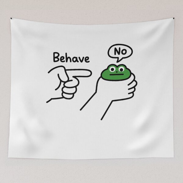 Item preview, Dishonest Frog Funny Frog Meme Behave No designed and sold by KarimSoCute.