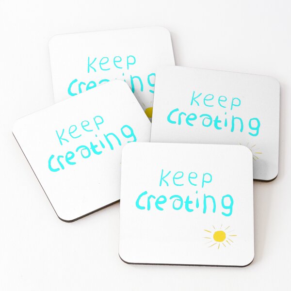 Item preview, Keep Creating – Bright Handwritten Message with Sunny Sun Illustration designed and sold by Beautiful art store.