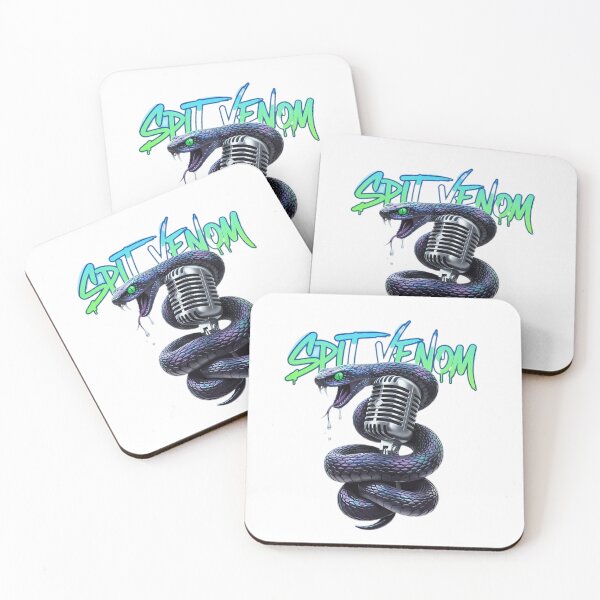 Item preview, Spit Venom: Neon Cobra Microphone Rap Snake Logo designed and sold by Scorpio Art.