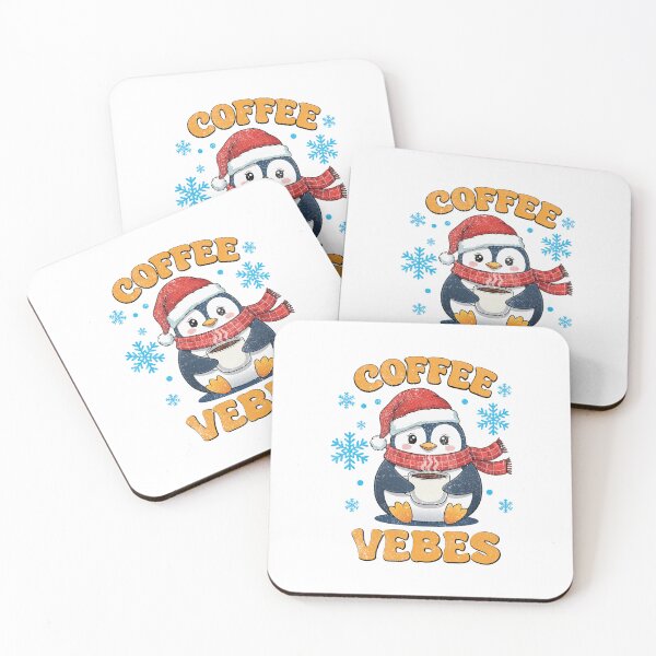 Item preview, Coffee Vibes Funny Cute Christmas Penguin designed and sold by Steele-Art.