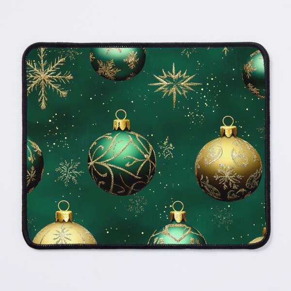 Item preview, Christmas Golden Ornaments And Stars On Holiday Green  designed and sold by DEC02.