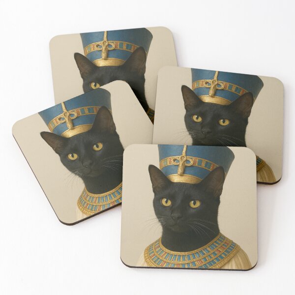 Item preview, Nefertiti of Egypt Cat Portrait – Victorian Aristocrat Feline Art designed and sold by flowerpower999.