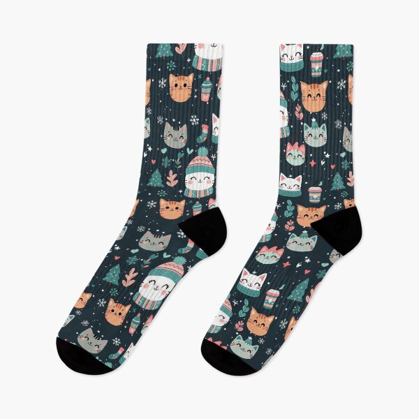 Item preview, Winter Cat Pattern designed and sold by Kitty Enterprise.