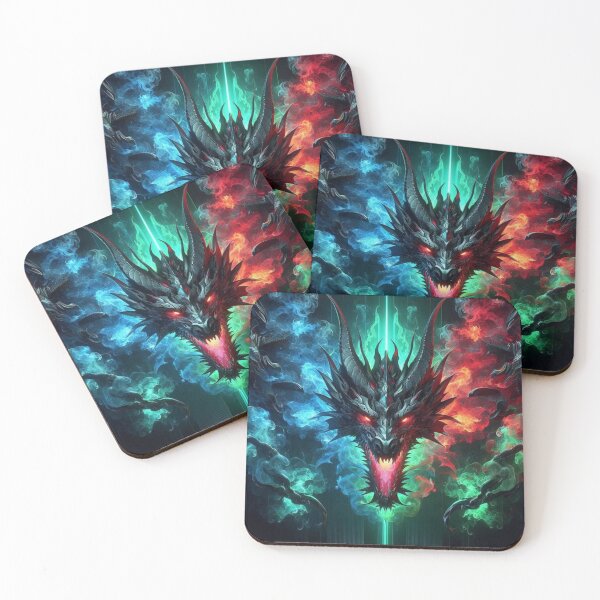 Item preview, Cyber Flame Dragon Dual Element Power Creature Art  designed and sold by DreamArt Creations.