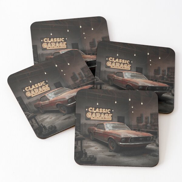 Item preview, Rusty Mustang | Classic Garage Vibe | Vintage Muscle Car Art designed and sold by evanelle.designs.
