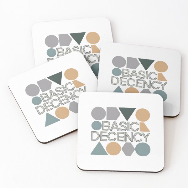 Item preview, Basic Decency Promote Respectful Conduct Minimalist Geometric Statement designed and sold by chattsuede.