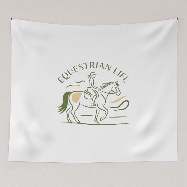 Item preview, Equestrian Life Minimalist Horse Riding Art designed and sold by chattsuede.