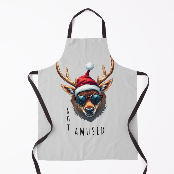 Item preview, "Not Amused" Grumpy Reindeer Funny Christmas Quote designed and sold by SolaoLab.