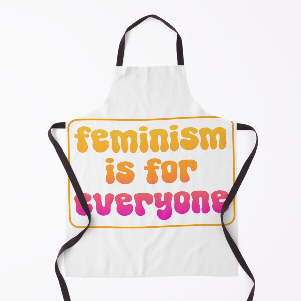Item preview, Feminism Is For Everyone white background pink and orange designed and sold by GeoGoose.