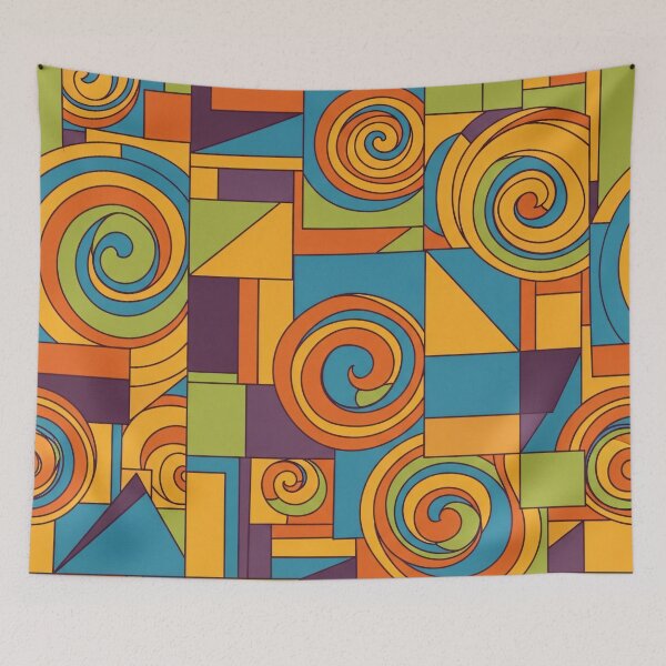 Item preview, Retro Spiral Geometry designed and sold by Kaleidoscope Print.