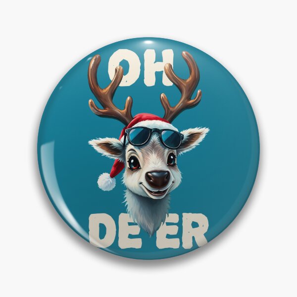 Item preview, "Oh Deer" Cute Cartoon Reindeer Christmas Pun designed and sold by SolaoLab.