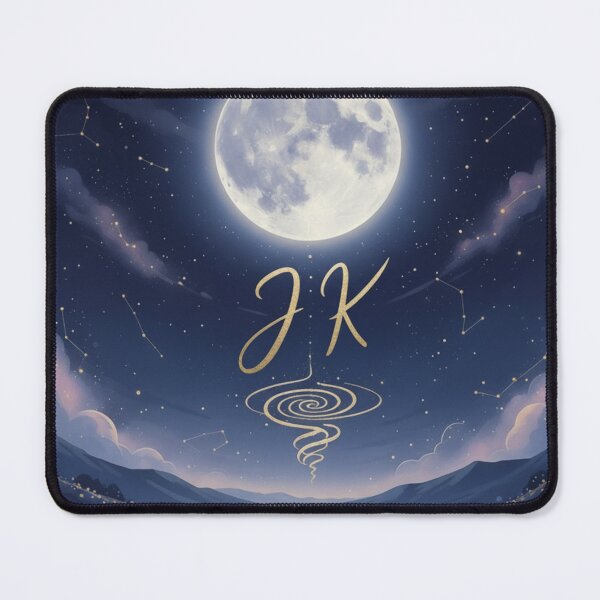 Item preview,  Moonlight Serenity Personalized Initials - JK Nature Aesthetic Design. designed and sold by jkaestheticss.