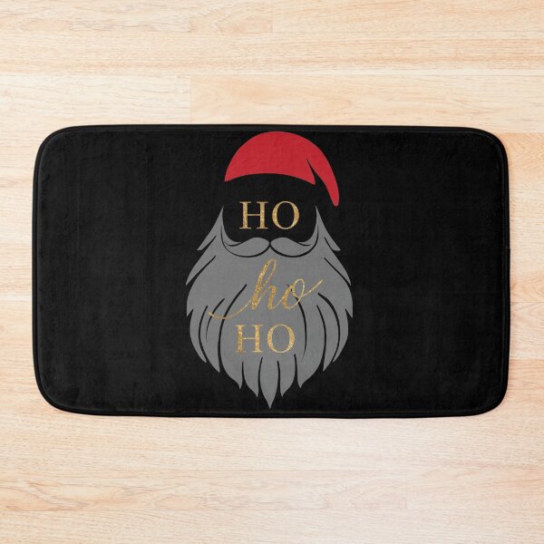 Item preview, Stylized Santa Beard with Gold “HO ho HO” Text – Modern Minimal Christmas Design designed and sold by PixelVibe782.