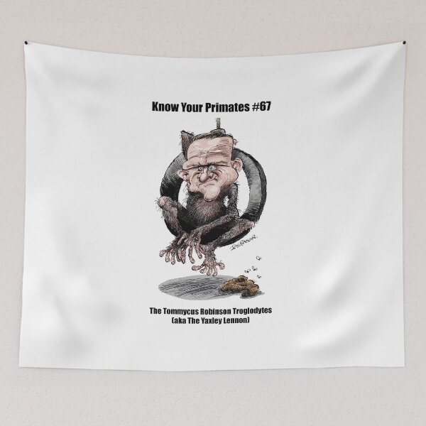 Item preview, Tommy Robinson Primate Satire designed and sold by IanBakerToons.