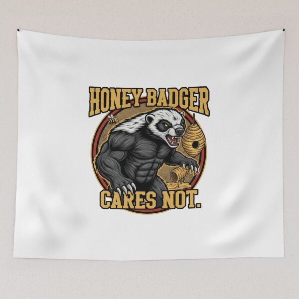 Item preview, Fearless Honey Badger Don't Care - Aggressive Animal Attitude Gift designed and sold by Wear Sculpt.