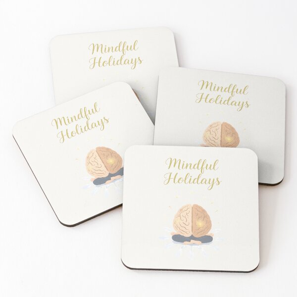 Item preview, Mindful Holidays | Meditation Brain Christmas Art, Calm Mind, Self Care, Mindfulness & Mental Wellness Gift designed and sold by PureBrain.