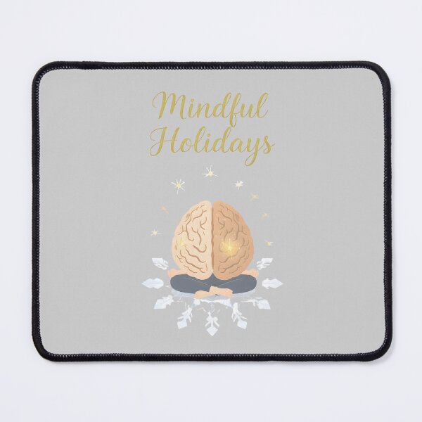 Item preview, Mindful Holidays | Meditation Brain Christmas Art, Calm Mind, Self Care, Mindfulness & Mental Wellness Gift designed and sold by PureBrain.