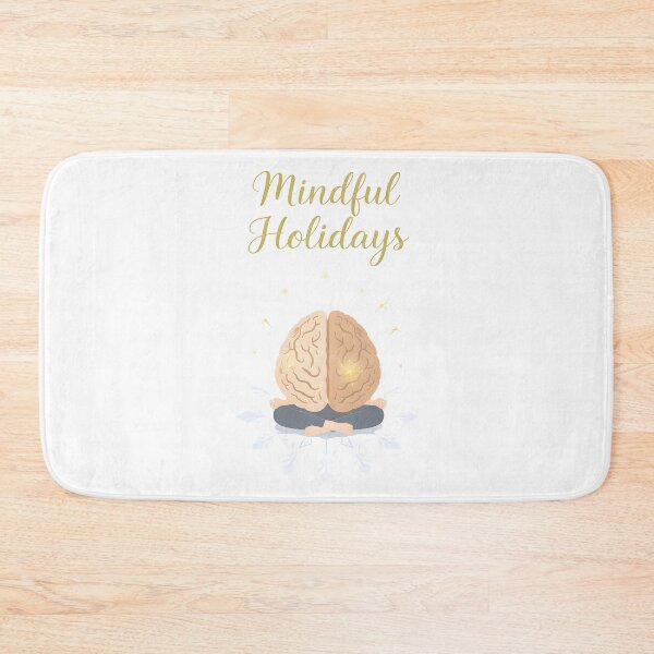 Item preview, Mindful Holidays | Meditation Brain Christmas Art, Calm Mind, Self Care, Mindfulness & Mental Wellness Gift designed and sold by PureBrain.