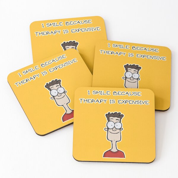 Item preview, I smile because therapy is expensive, funny artwork,  designed and sold by silent-violin.