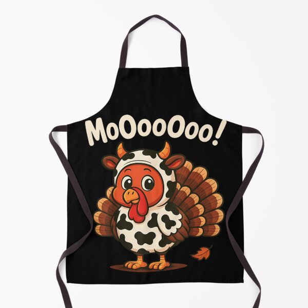 Item preview, Mooooooo Funny Turkey Wearing Cow Costume Thanksgiving Day Humor Art designed and sold by LakenDraphil.