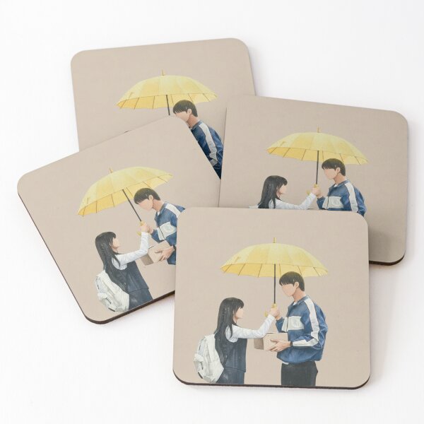 Item preview, Romantic Couple Umbrella Design - First Meeting Love Illustration Gift (the first meet) designed and sold by jkaestheticss.