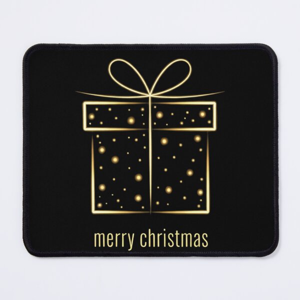 Item preview, Minimalist Glowing Christmas Gift Box – Golden Light Swirl Holiday Design on Black Background designed and sold by PixelVibe782.