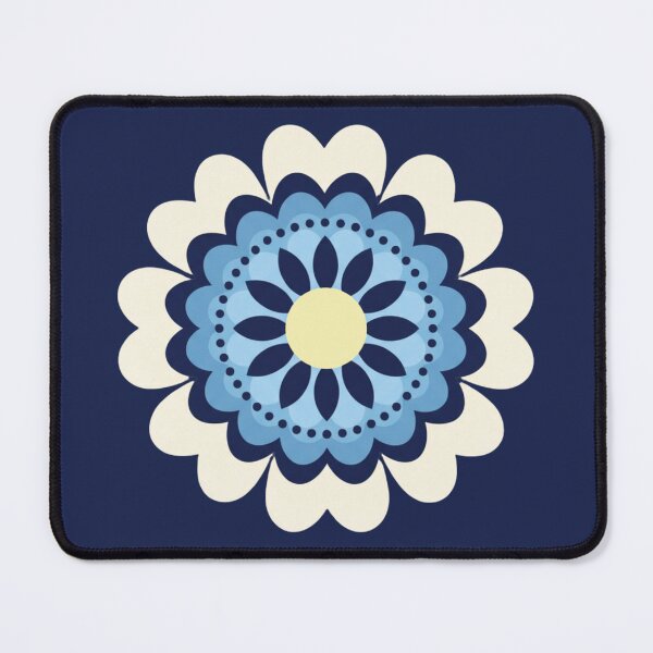 Item preview, Blue Folk Floral Motif Pattern designed and sold by 0606PM.