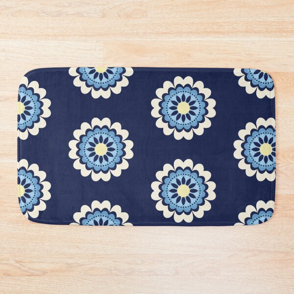 Item preview, Blue Folk Floral Motif Pattern designed and sold by 0606PM.
