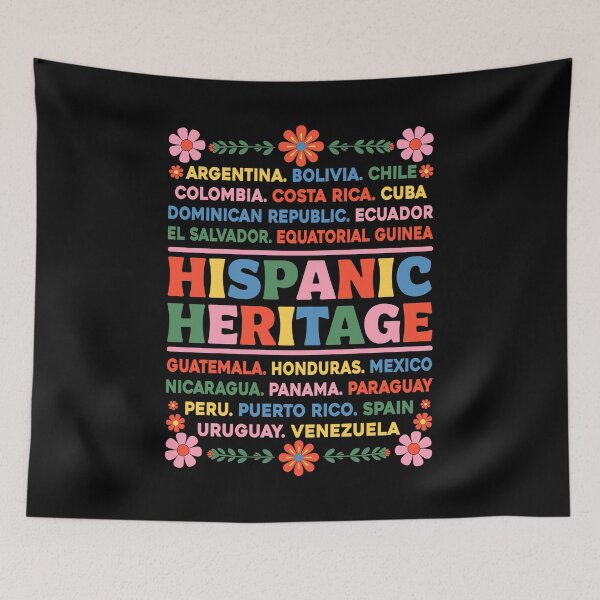 Item preview, Hispanic Heritage Month Flowers Latino Country Flags designed and sold by wansilastomi.