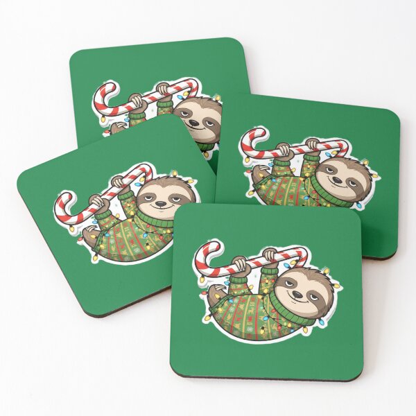 Item preview, Funny Christmas Sloth Cute Lazy Holiday Sticker designed and sold by MuseAI.