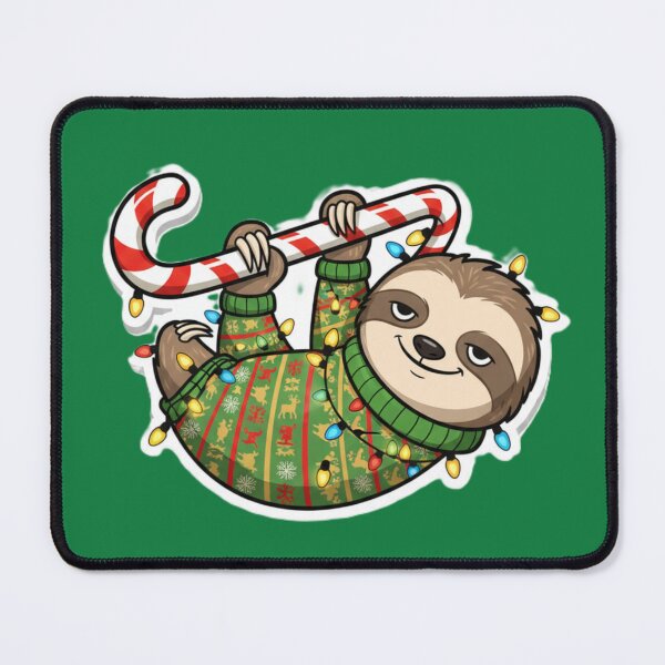 Artikelvorschau, Lustiger Weihnachts-Faultier-Aufkleber – Niedlicher, fauler Feiertagsaufkleber entworfen und verkauft von MuseAI.